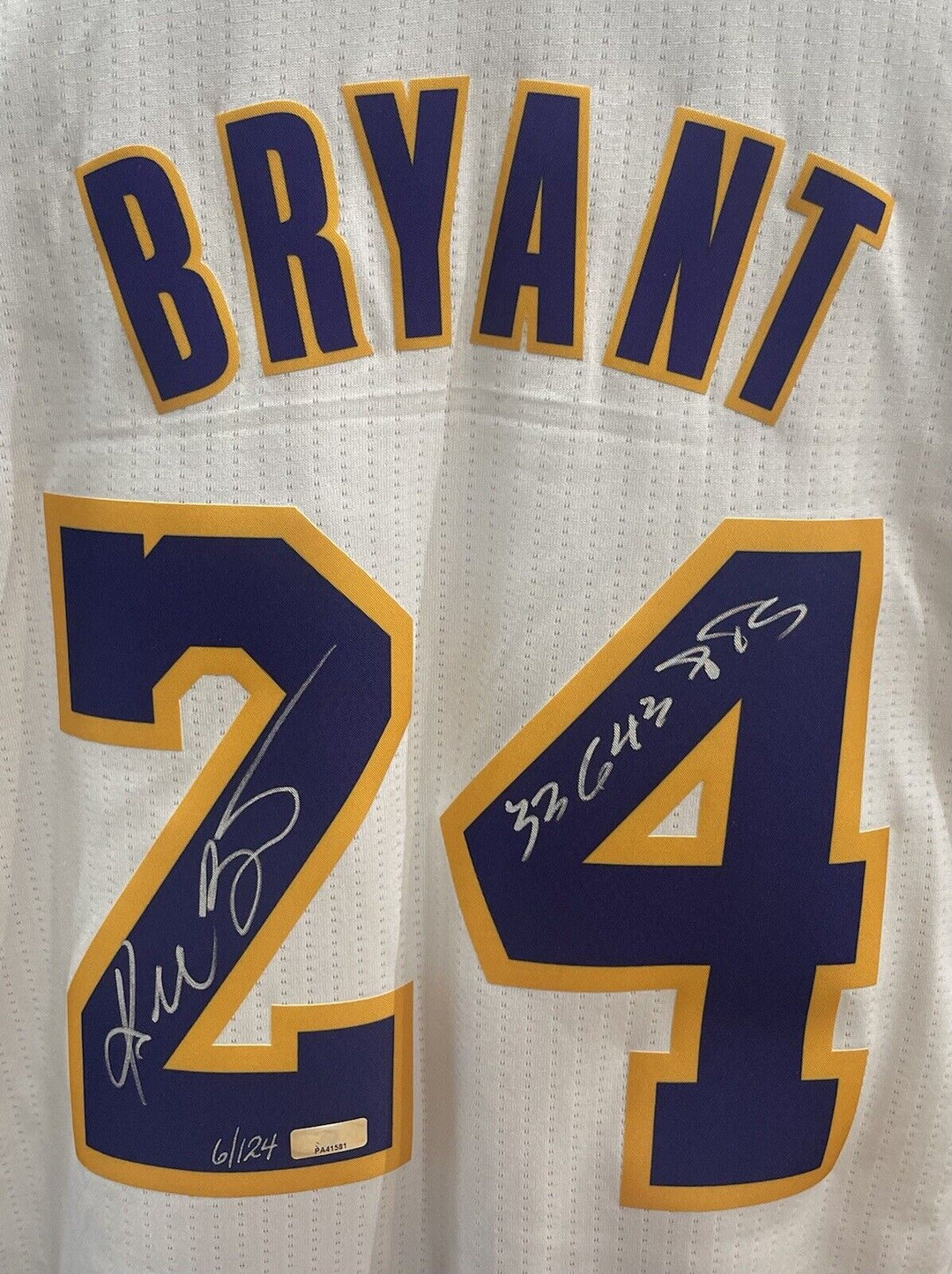 Kobe Bryant Signed Adidas Lakers Jersey Career Points Auto LE /124 Panini Coa Image 2