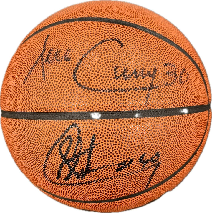 Steph & Dell Curry Signed Basketball PSA Autographed Golden State Warriors Image 1