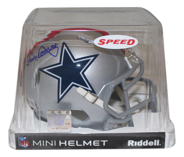 Tony Dorsett Autographed Dallas Cowboys 1976 Speed Mini Helmet Beckett 36908 Image 4