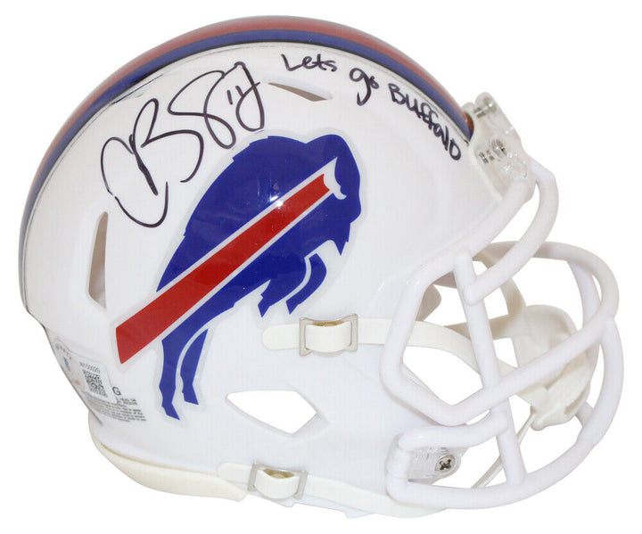 Cole Beasley Signed Buffalo Bills Speed Mini Helmet Go Buffalo Beckett 30832 Image 1