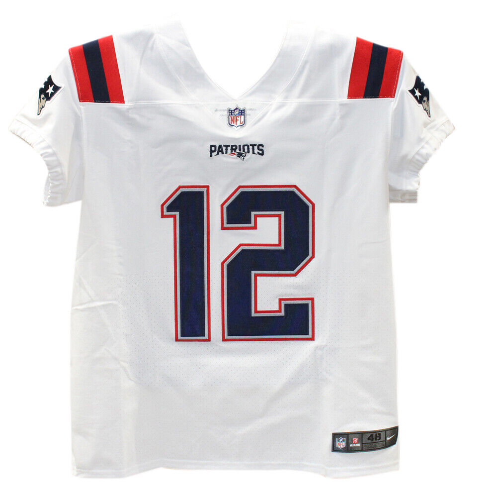 Tom Brady Signed New England Patriots Nike White Elite Jersey FAN 39510 Image 3