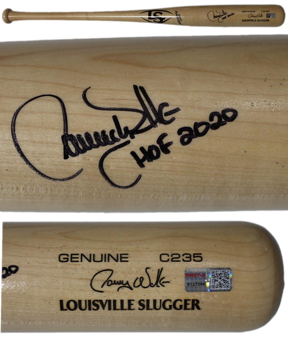 Larry Walker Signed Rockies Louisville Slugger Blonde Bat HOF Tristar 25974 Image 1