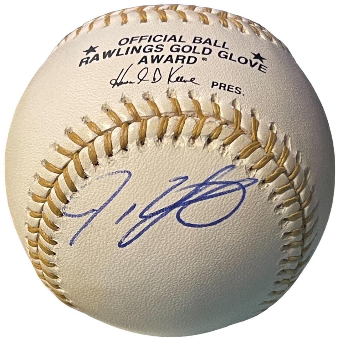 Ivan Rodriguez signed Official Rawlings Gold Glove Award Baseball- COA Image 1