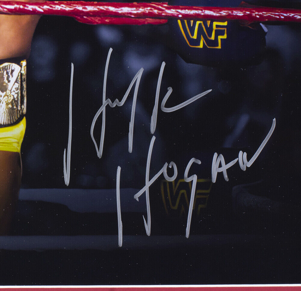 Hulk Hogan Signed Framed 16x20 WWE Title Belt Wrestling Photo JSA Image 2