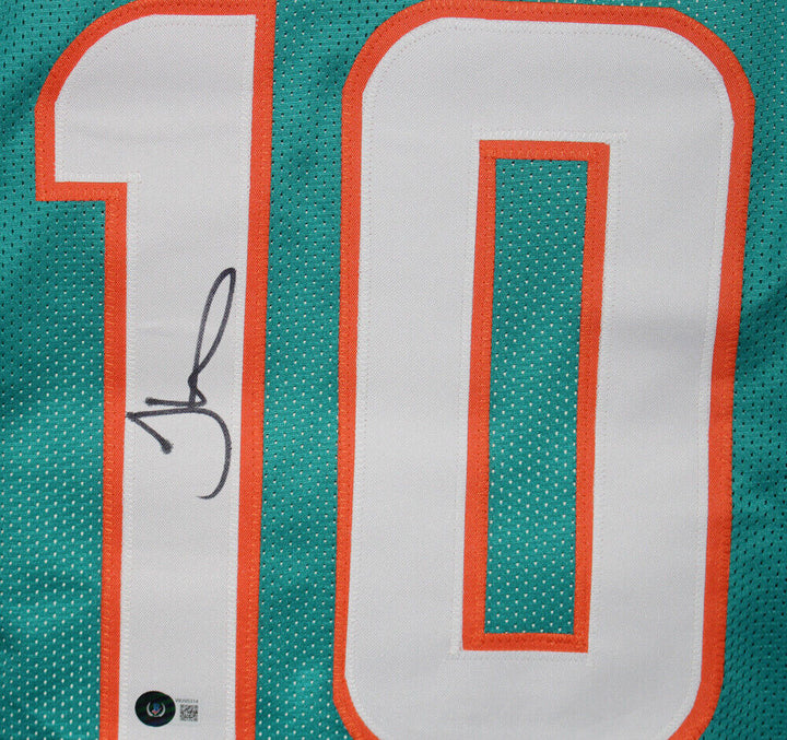 Tyreek Hill Autographed/Signed Pro Style Teal Jersey Beckett 36249 Image 2
