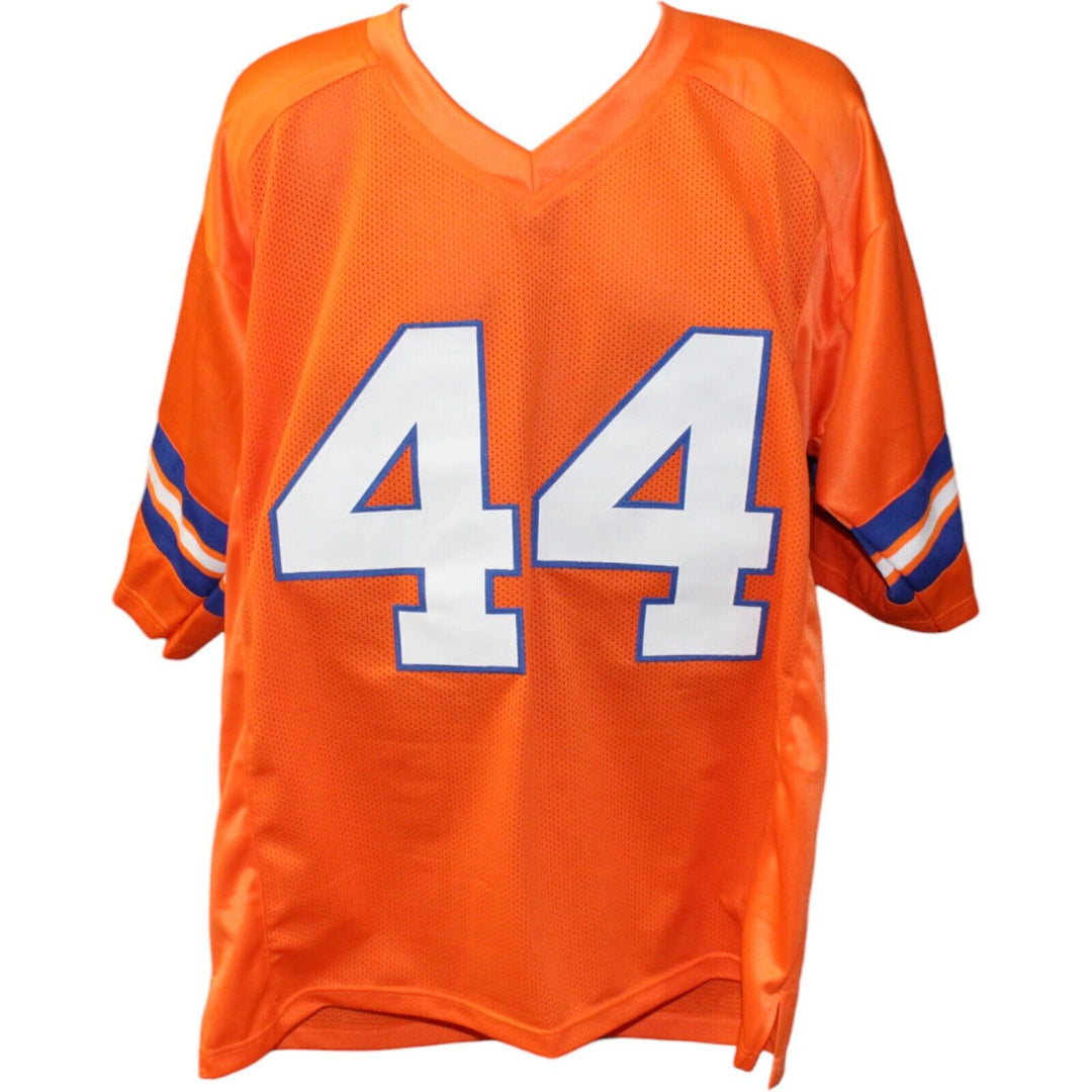 Floyd Little Autographed/Signed Pro Style Orange Jersey JSA 44085 Image 4