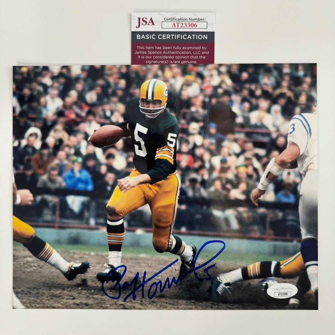 Autographed/Signed Paul Hornung Green Bay Packers 8x10 Football Photo JSA COA Image 1