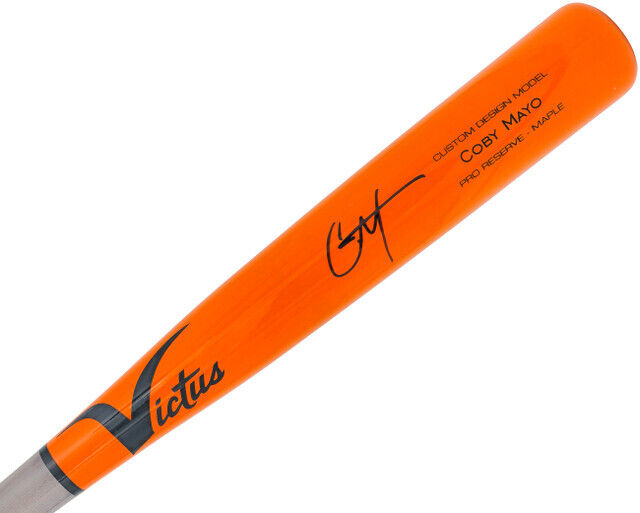 Coby Mayo Baltimore Orioles Signed Victus Player Model Baseball Bat BAS Image 2
