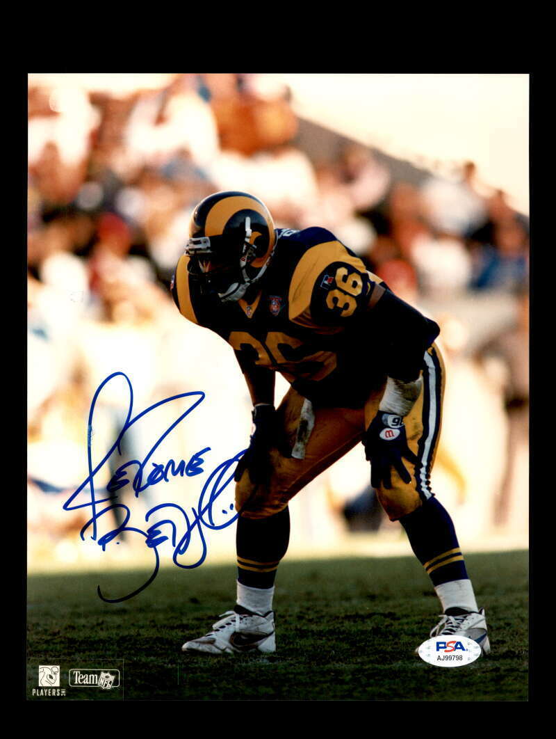 Jerome Bettis PSA DNA Signed Coa 8x10 Autograph Photo Rams Image 1