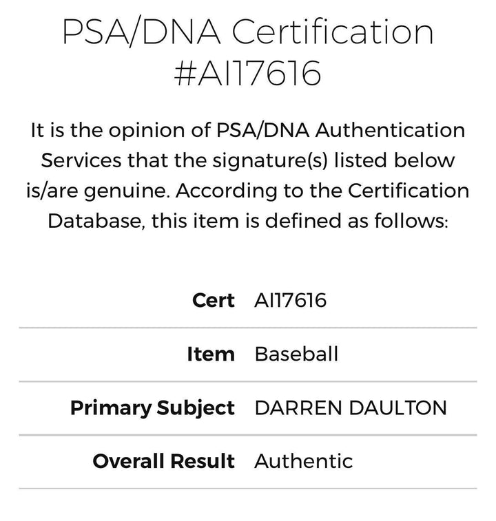 Darren Daulton Signed 1993 World Series Baseball Phillies Autograph PSA COA Image 4