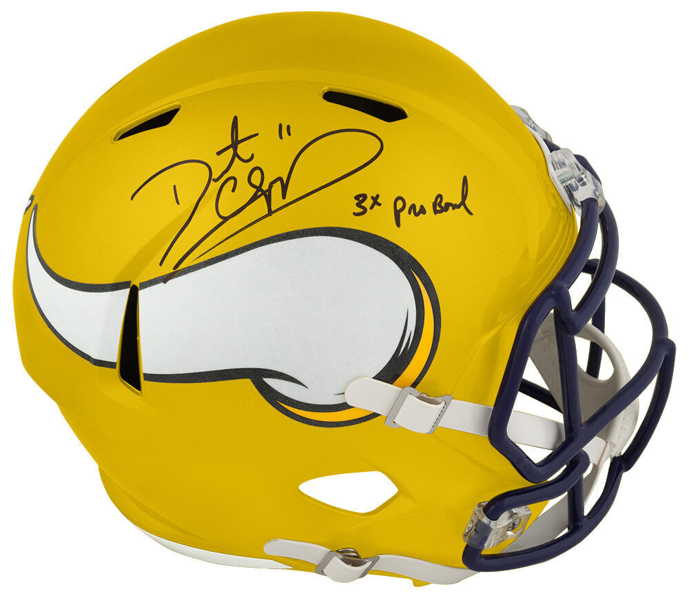 Daunte Culpepper Signed Vikings FLASH F/S Replica Helmet w/3x Pro Bowl -(SS COA) Image 1