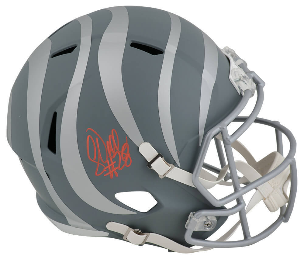 Corey Dillon Signed Bengals SLATE Riddell Full Size Rep Helmet - (SCHWARTZ COA) Image 1