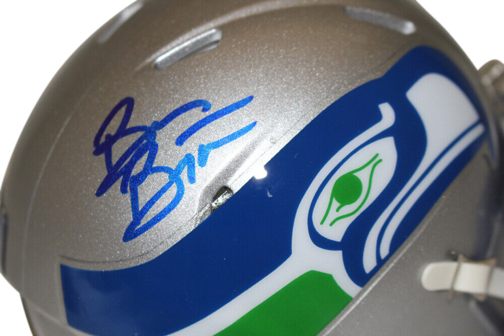 Brian Bosworth Signed Seattle Seahawks '83-'01 Speed Mini Helmet BAS 40067 Image 2