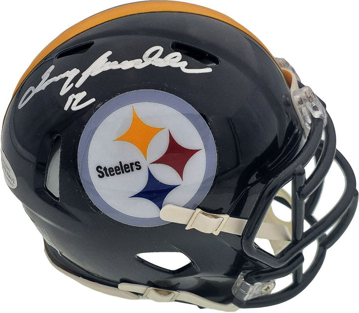 Terry Bradshaw Signed Pittsburgh Steelers Mini Speed Helmet BAS Image 1