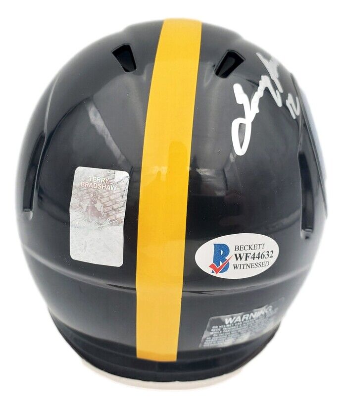 Terry Bradshaw Signed Pittsburgh Steelers Mini Speed Helmet BAS Image 2