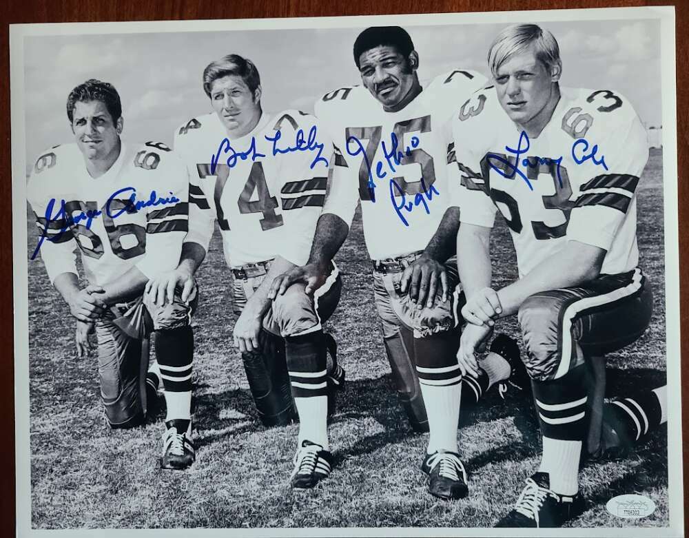 Bob Lilly Jethro Pugh Larry Cole George Andrie JSA Signed 11x14 Photo Cowboys Image 1