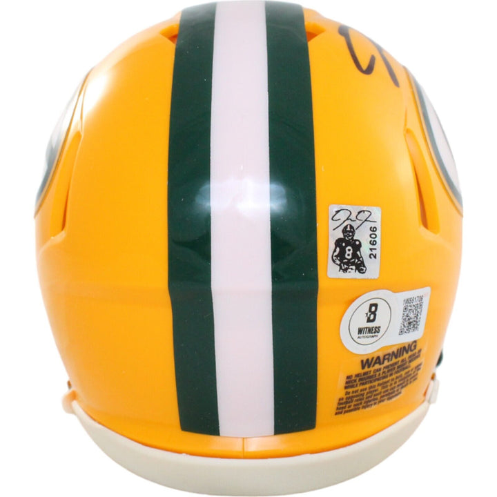 Josh Jacobs Autographed Green Bay Packers Mini Helmet Beckett 44557 Image 2