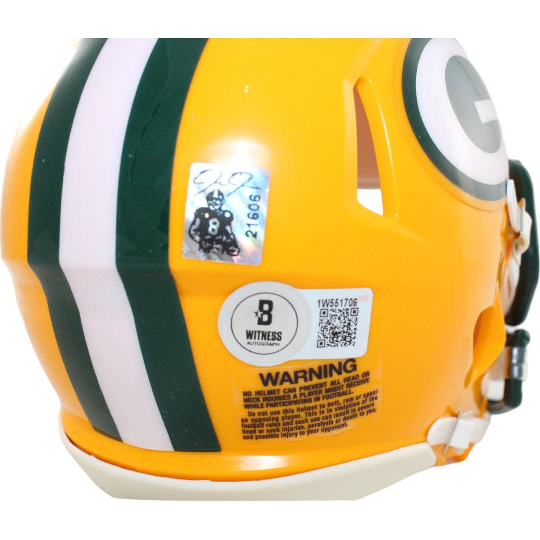 Josh Jacobs Autographed Green Bay Packers Mini Helmet Beckett 44557 Image 3