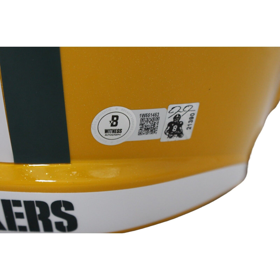 Josh Jacobs Autographed Green Bay Packers F/S Helmet Beckett 44556 Image 4