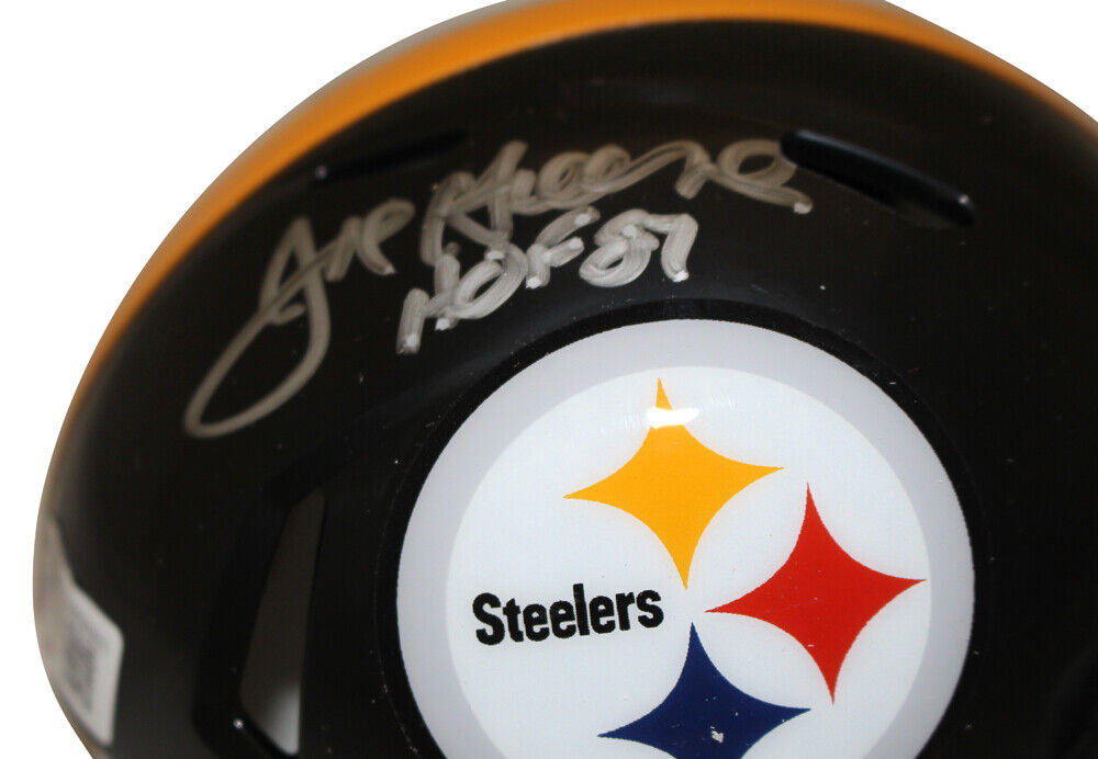 Joe Greene Signed Pittsburgh Steelers TB Mini Helmet Beckett 38681 Image 2