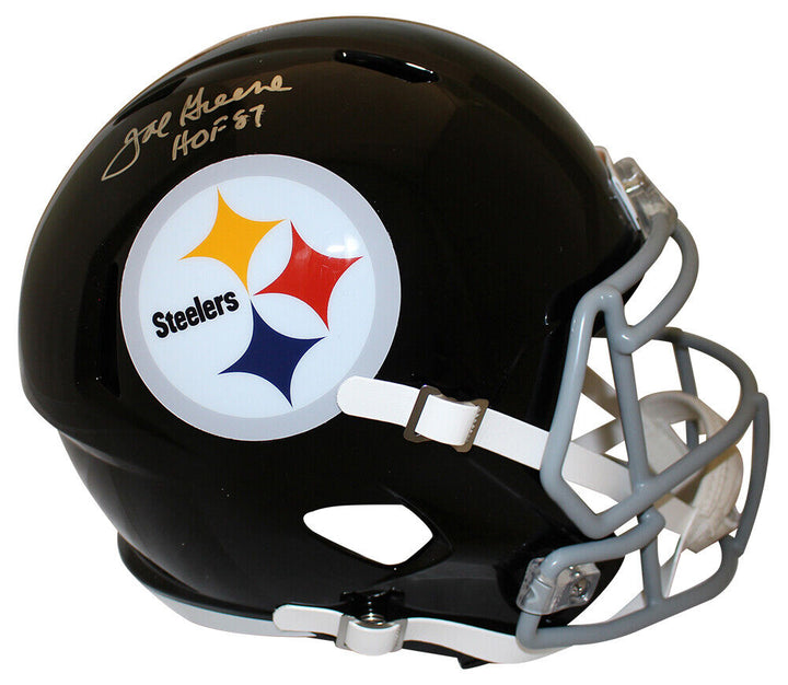 Joe Greene Signed Pittsburgh Steelers F/S TB Helmet Beckett 38680 Image 1