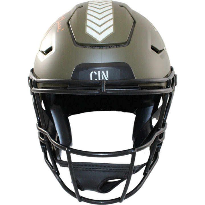 Ja'Maar Chase Signed Cincinnati Bengals 22 Salute Speedflex Helmet BAS 44569 Image 5