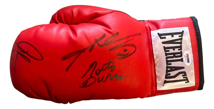 Leonard Duran Hearns Signed Everlast Left Handed Boxing Glove PSA 5A17070 Image 1