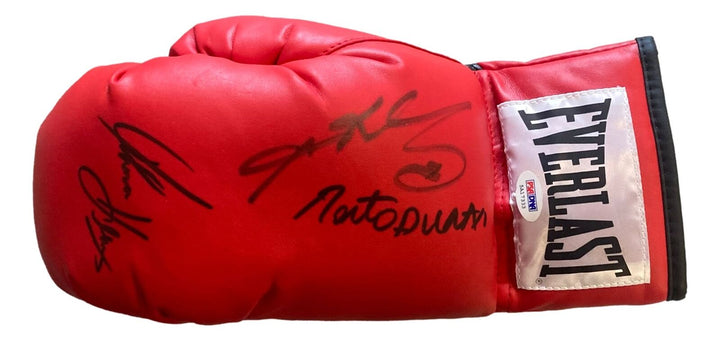 Leonard Duran Hearns Signed Everlast Left Handed Boxing Glove PSA 5A17333 Image 1