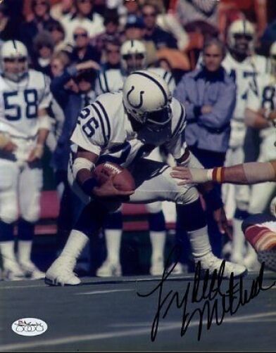 Lydell Mitchell Colts Signed Jsa Cert Sticker 8x10 Photo Autograph Authentic  Image 1
