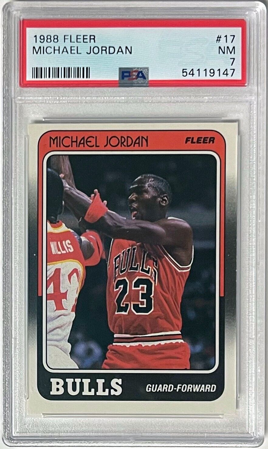 Michael Jordan 1988-89 Fleer Card #17- PSA Graded 7 NM (Chicago Bulls/HOF) Image 1