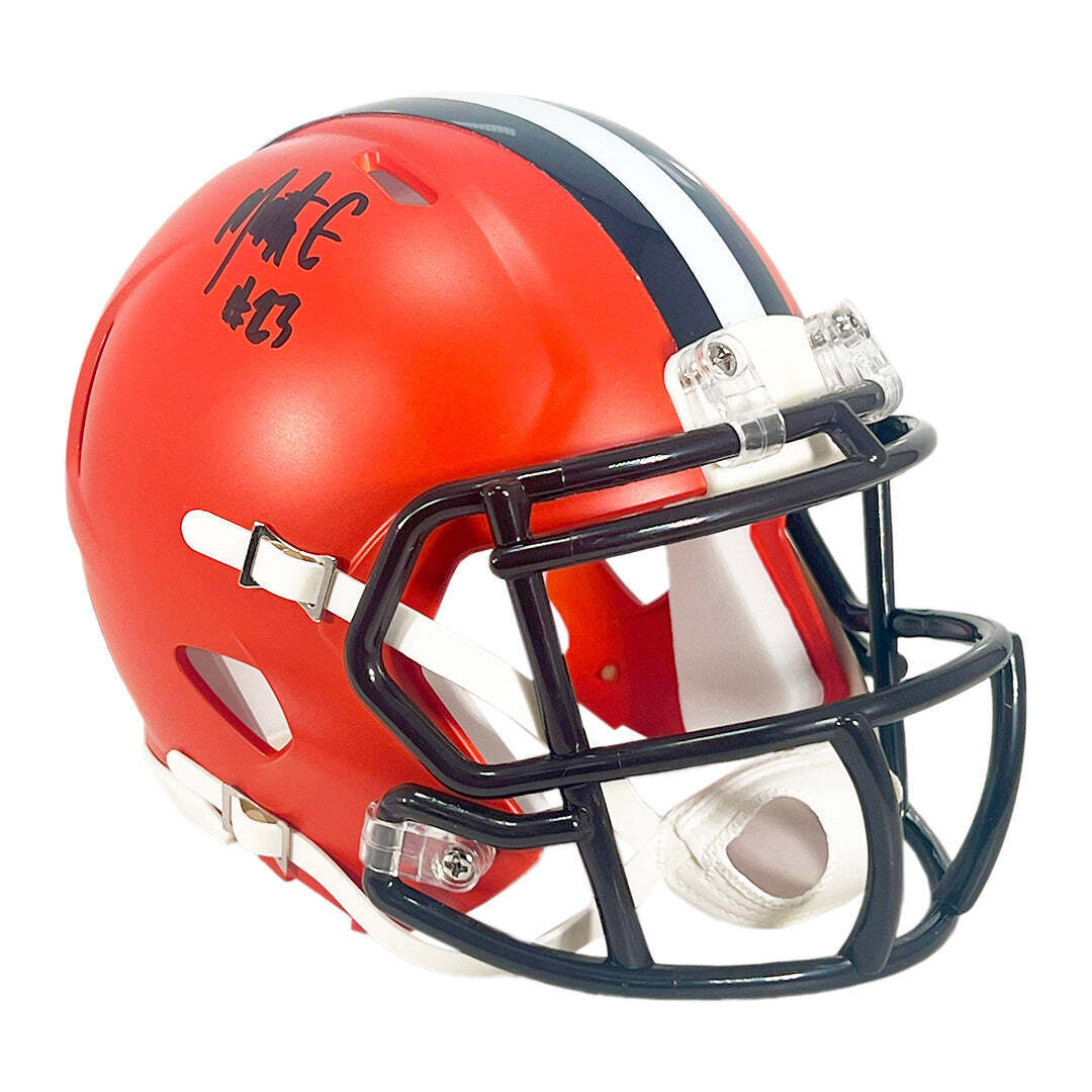 Martin Emerson Jr Signed Cleveland Browns Speed Mini Football Helmet (JSA) Image 1
