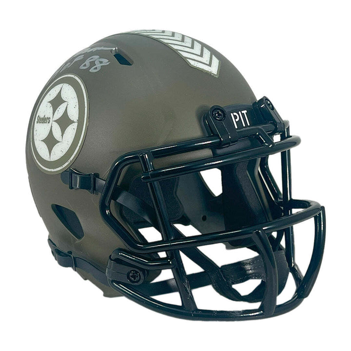 Jack Ham Signed Pittsburgh Steelers Salute to Service Mini Football Helmet (JSA) Image 3