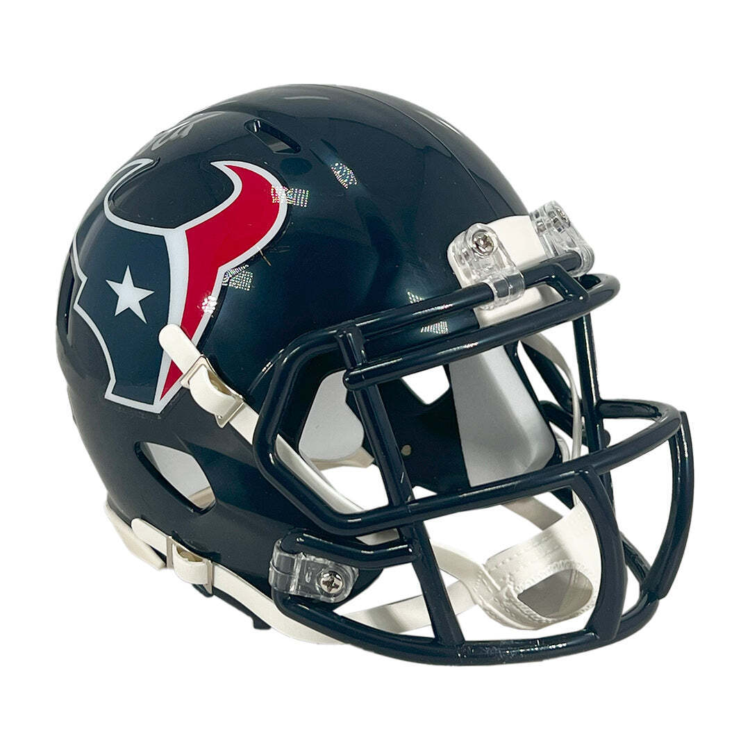 Tank Dell Signed Houston Texans Speed Mini Football Helmet (JSA) Image 3