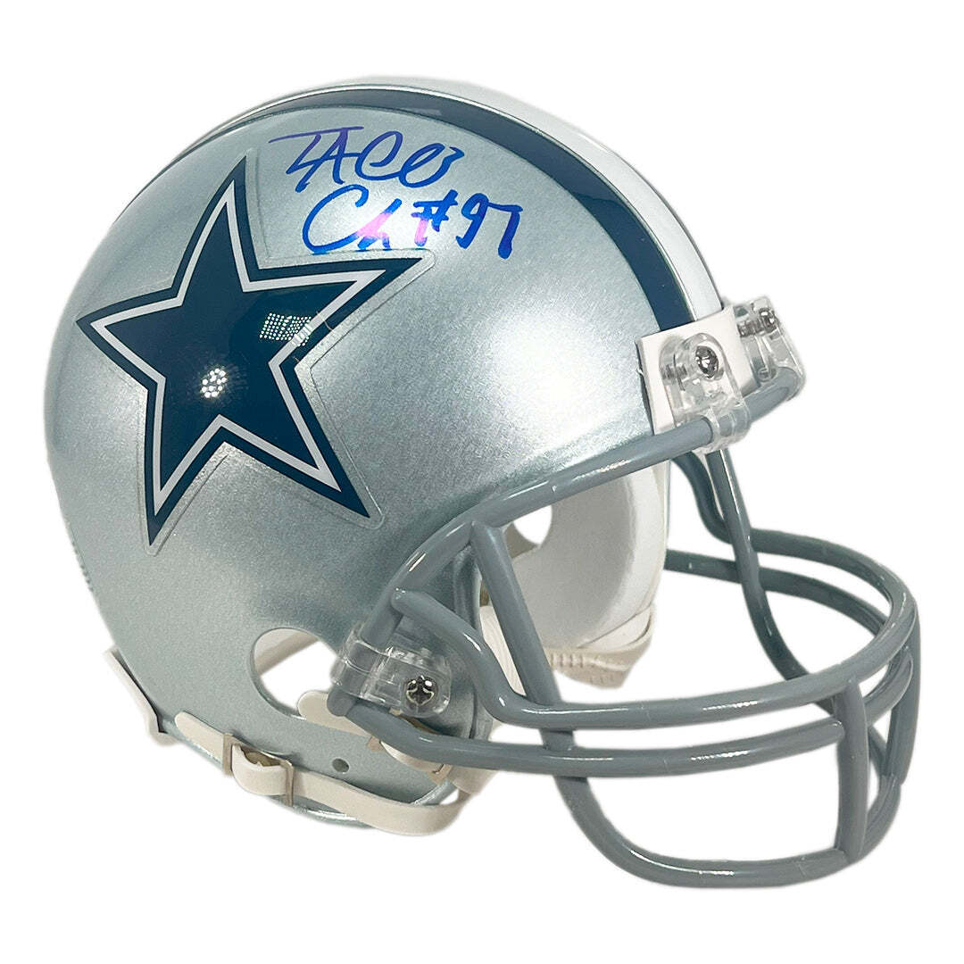 Taco Charlton Signed Dallas Cowboys Mini Football Helmet (JSA) Image 1