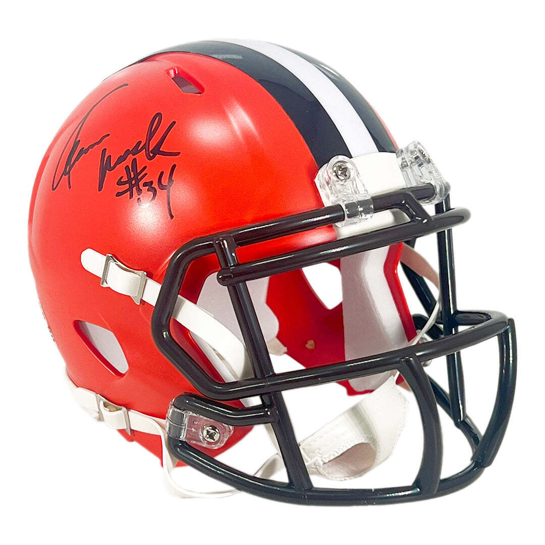 Kevin Mack Signed Cleveland Browns Speed Mini Football Helmet (JSA) Image 1