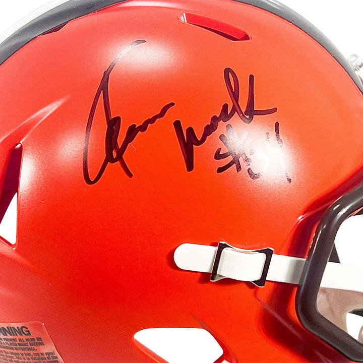 Kevin Mack Signed Cleveland Browns Speed Mini Football Helmet (JSA) Image 2