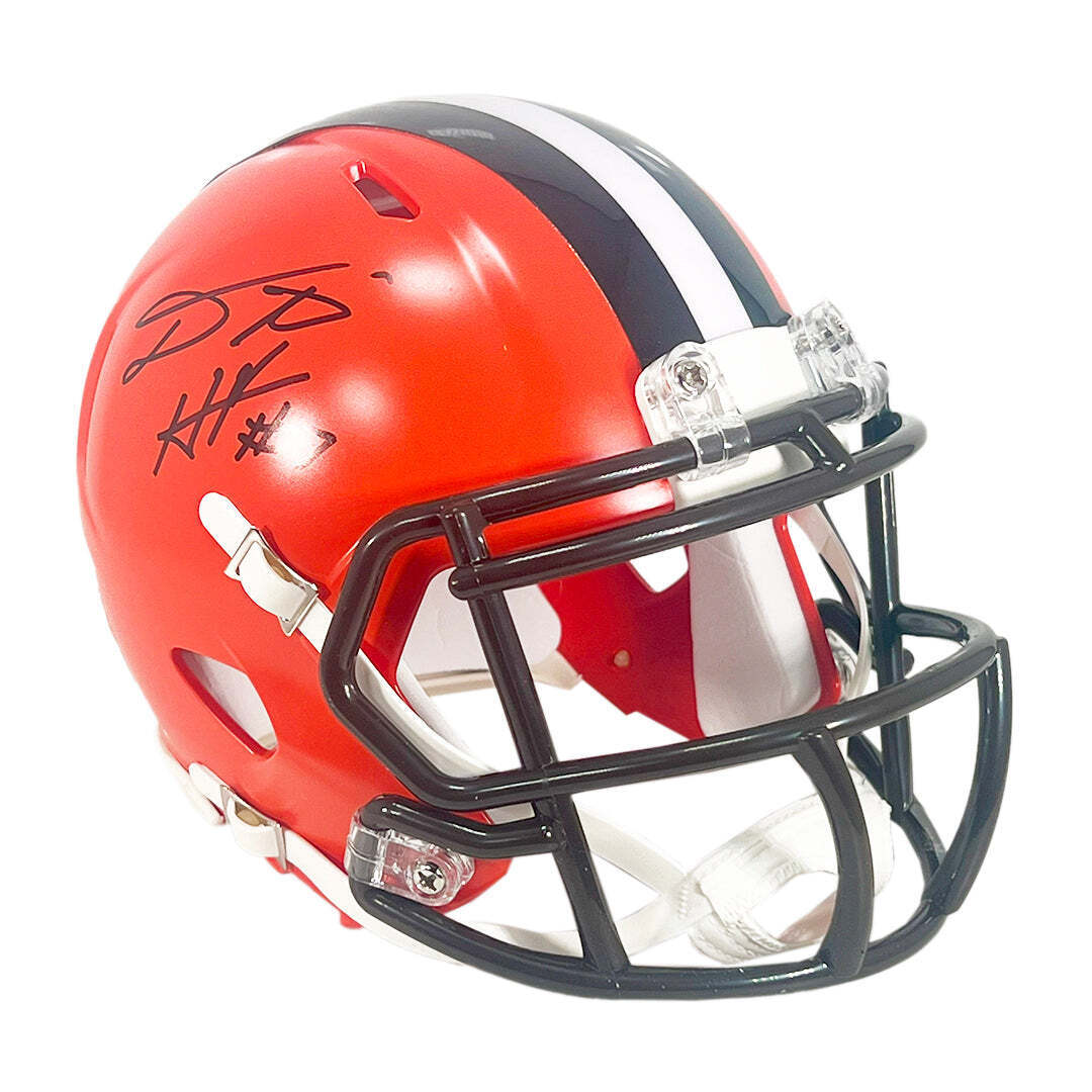 Dustin Hopkins Signed Cleveland Browns Speed Mini Football Helmet (JSA) Image 1