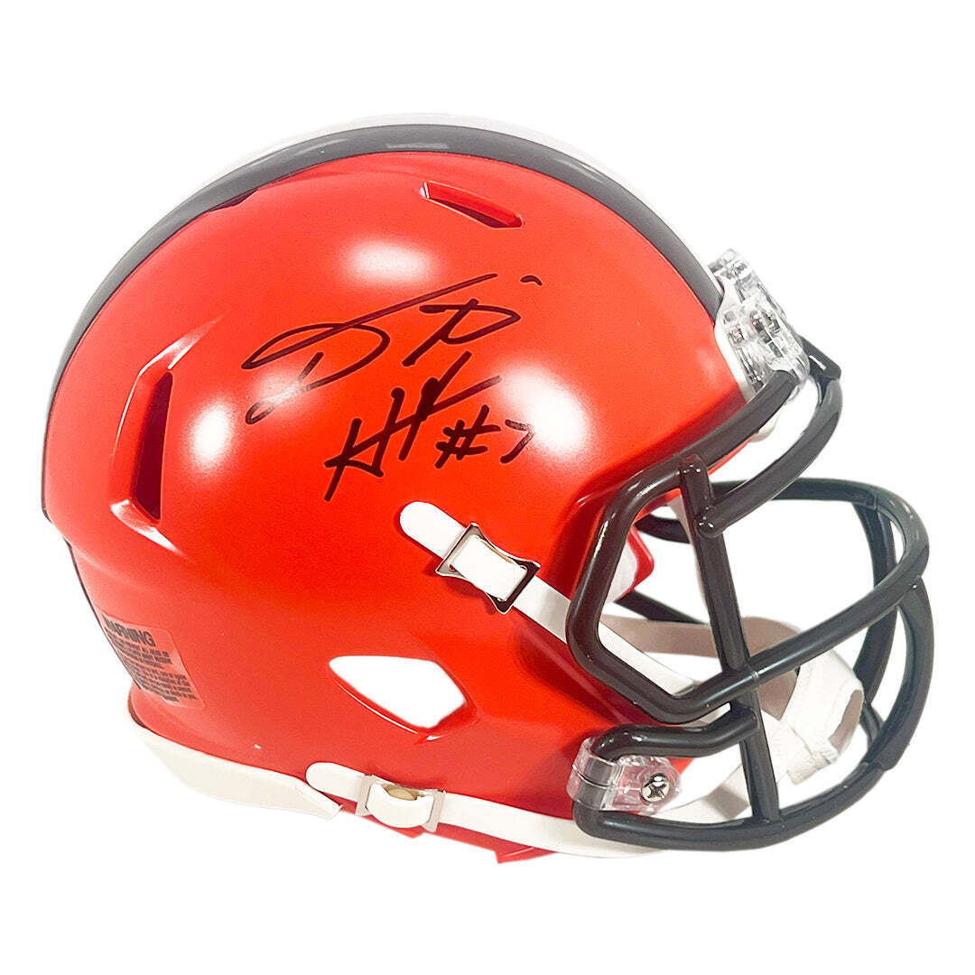 Dustin Hopkins Signed Cleveland Browns Speed Mini Football Helmet (JSA) Image 3