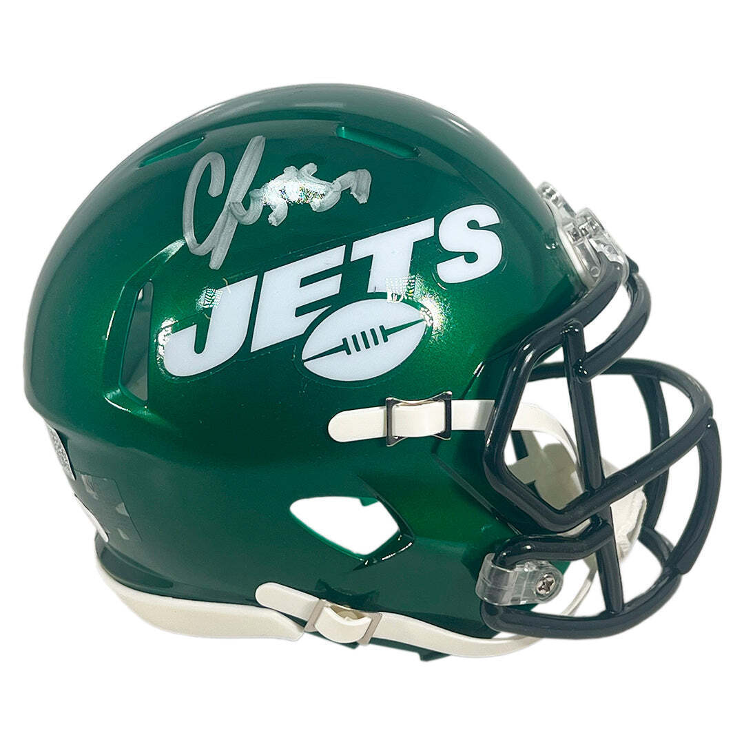 C.J. Mosely Signed New York Jets Speed Mini Football Helmet (JSA) Image 1