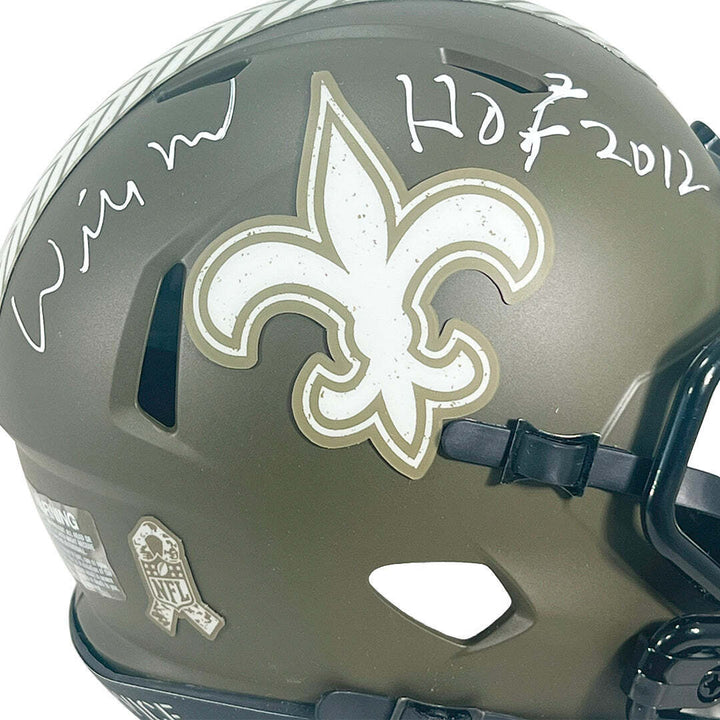 Willie Roaf Signed HOF 2012 Inscription New Orleans Saints Salute to Service Spe Image 2