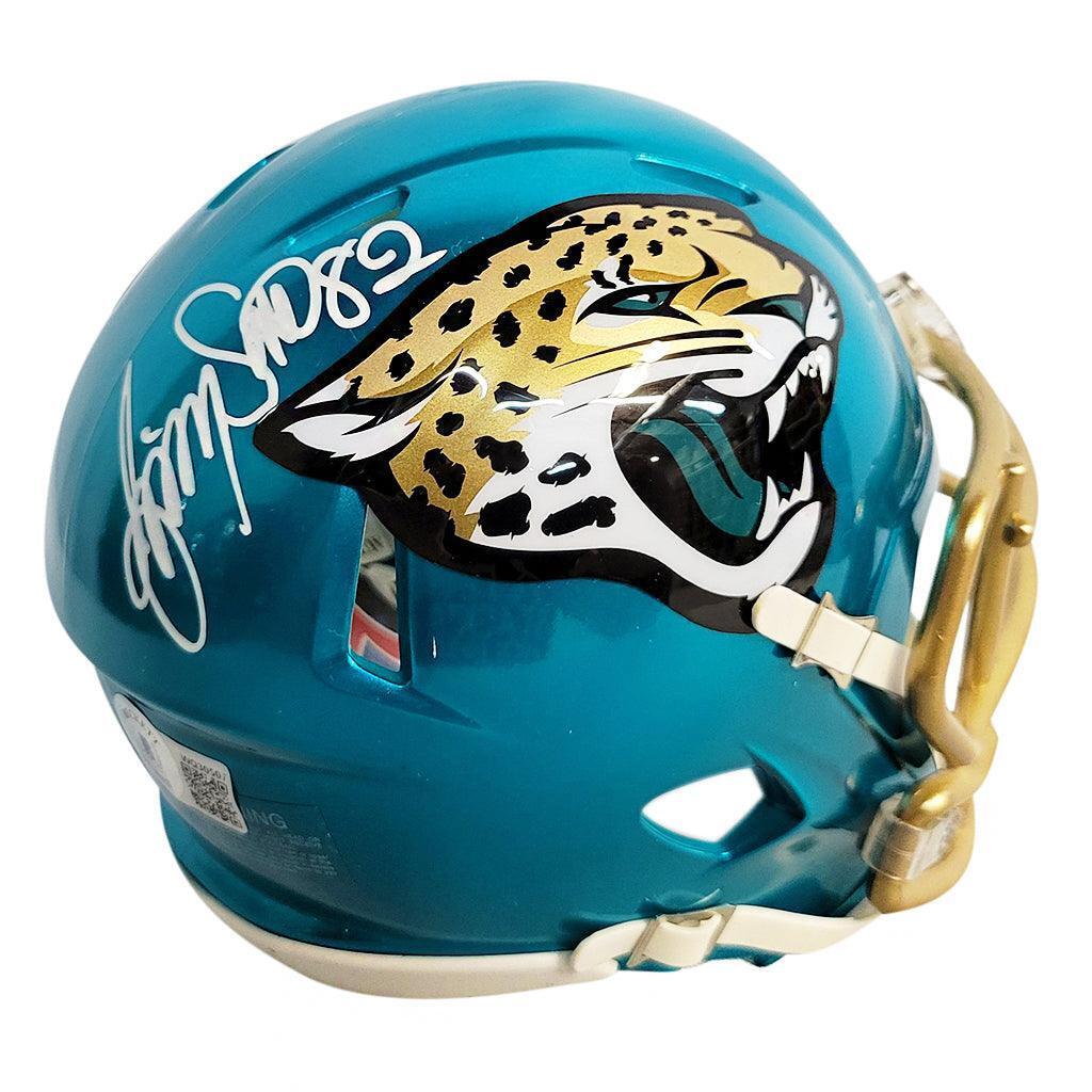 Jimmy Smith Signed Jacksonville Jaguars Flash Speed Mini Replica Football Helmet Image 1