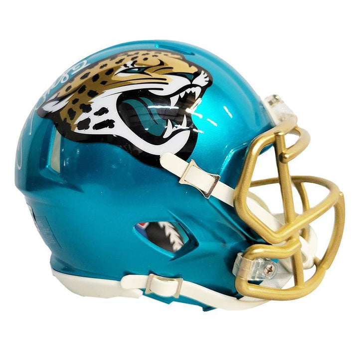 Jimmy Smith Signed Jacksonville Jaguars Flash Speed Mini Replica Football Helmet Image 3