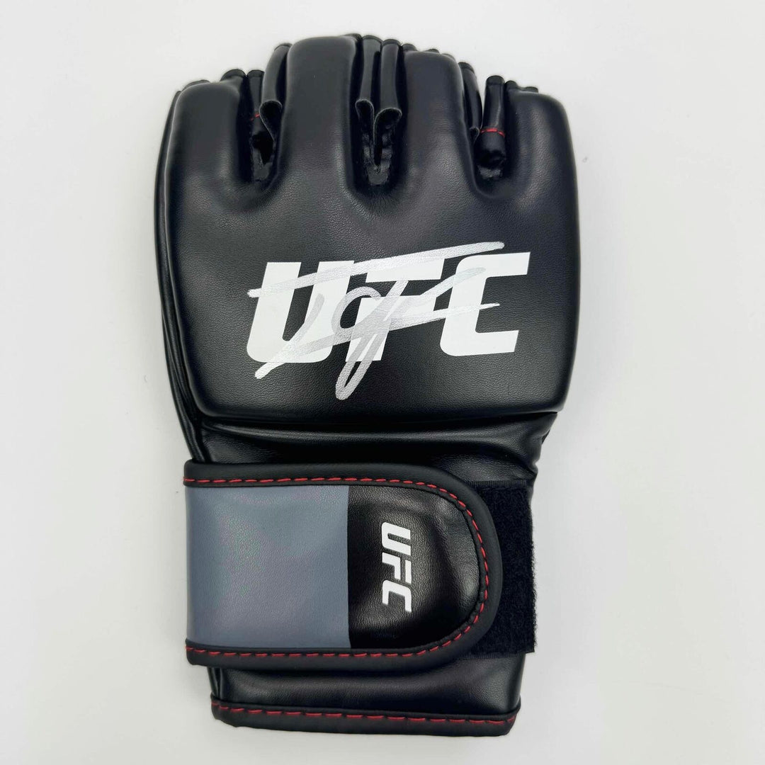 Autographed/Signed Ilia Topuria Black UFC MMA Glove Ultimate Fighting BAS COA Image 1