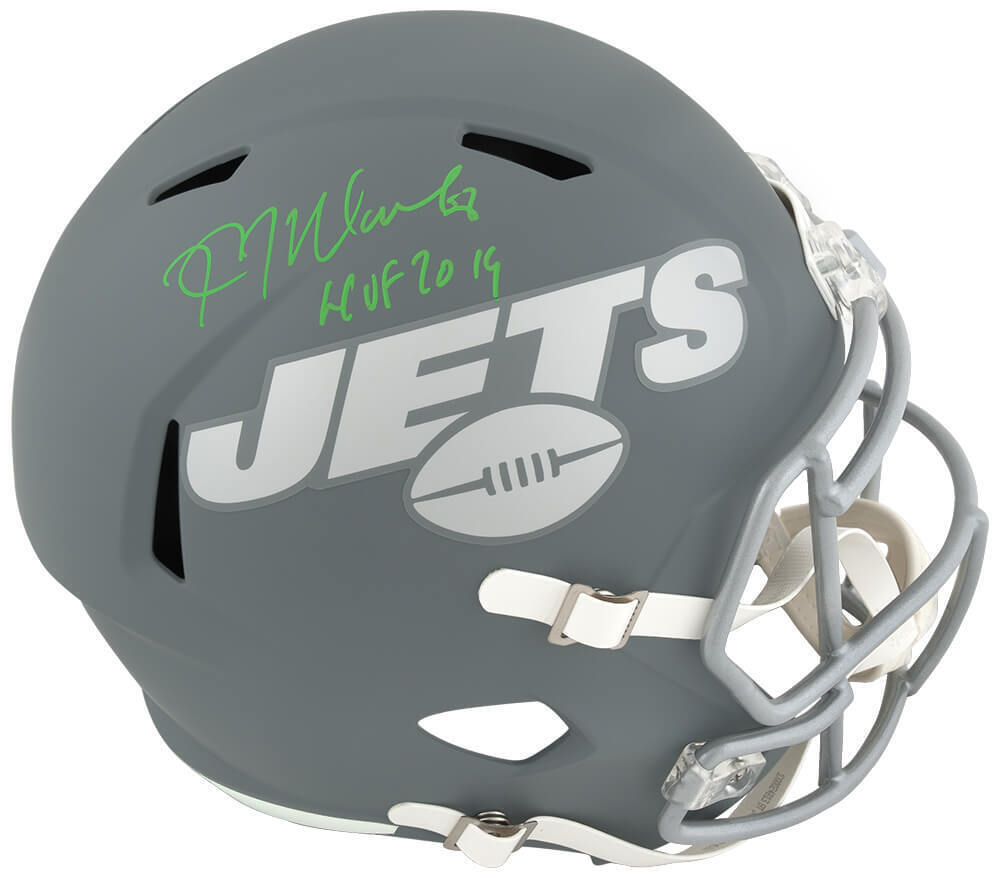 Kevin Mawae Signed Jets SLATE Riddell F/S Speed Rep Helmet w/HOF'19 - (SS COA) Image 1