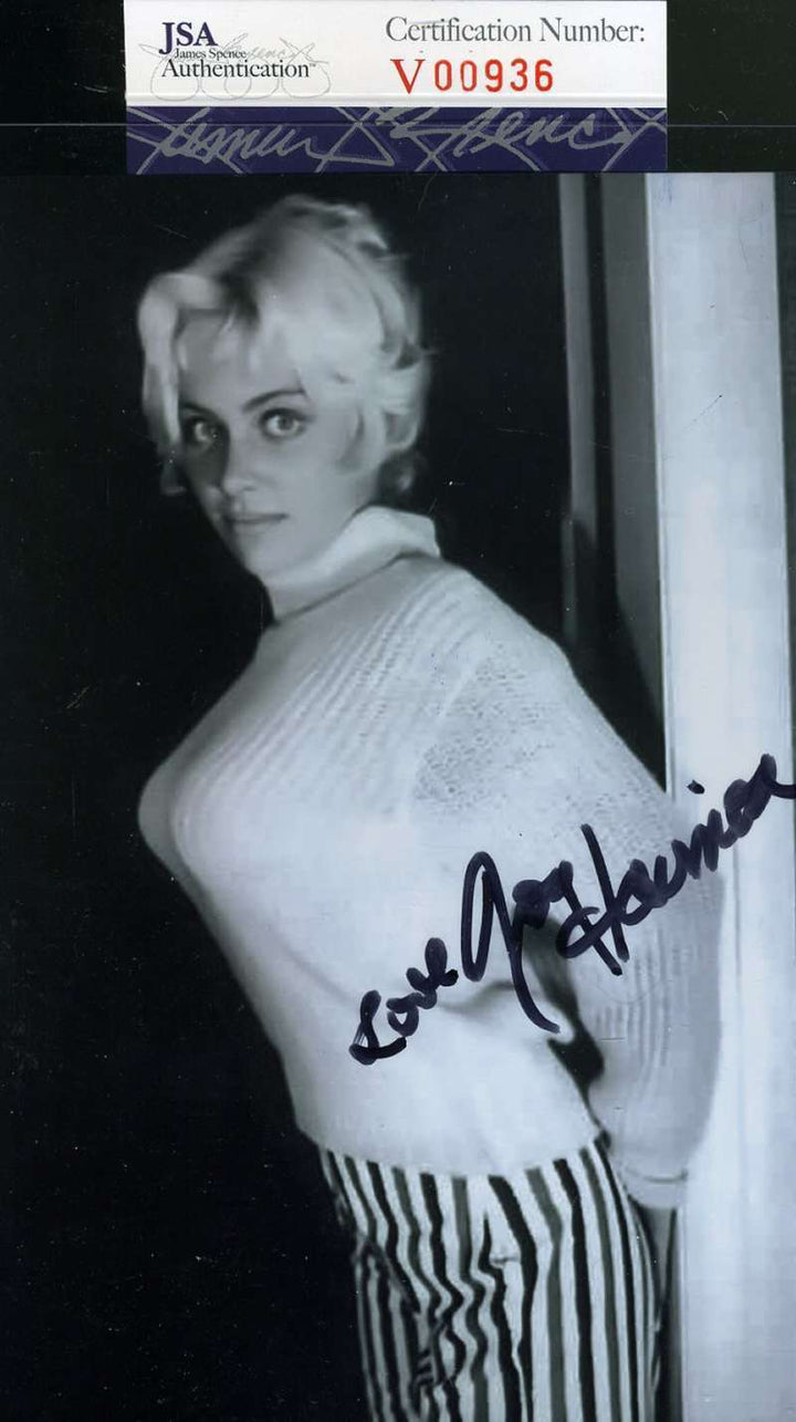 Joy Harmon Jsa Coa Hand Signed 4x6 Photo Autograph Authentic Image 1