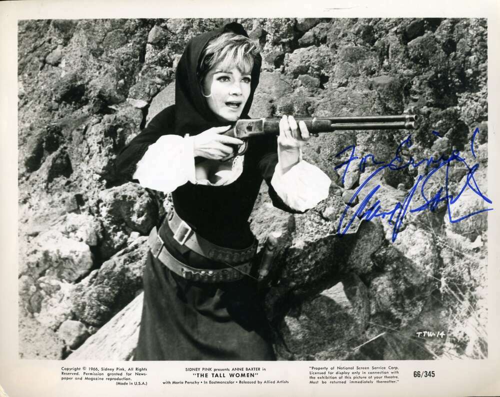 Anne Baxter JSA Coa Signed 8x10 Photo Autograph Image 1