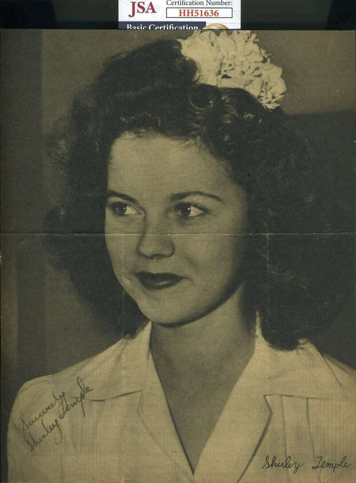 Shirley Temple JSA Cert Signed 8x10 1940`S Photo Autograph Image 1