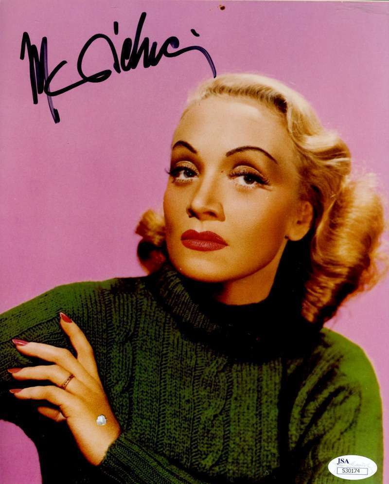 Marlene Dietrich Jsa Coa Autograph 8x10 Hand Signed Photo Authenticated 3 Image 1