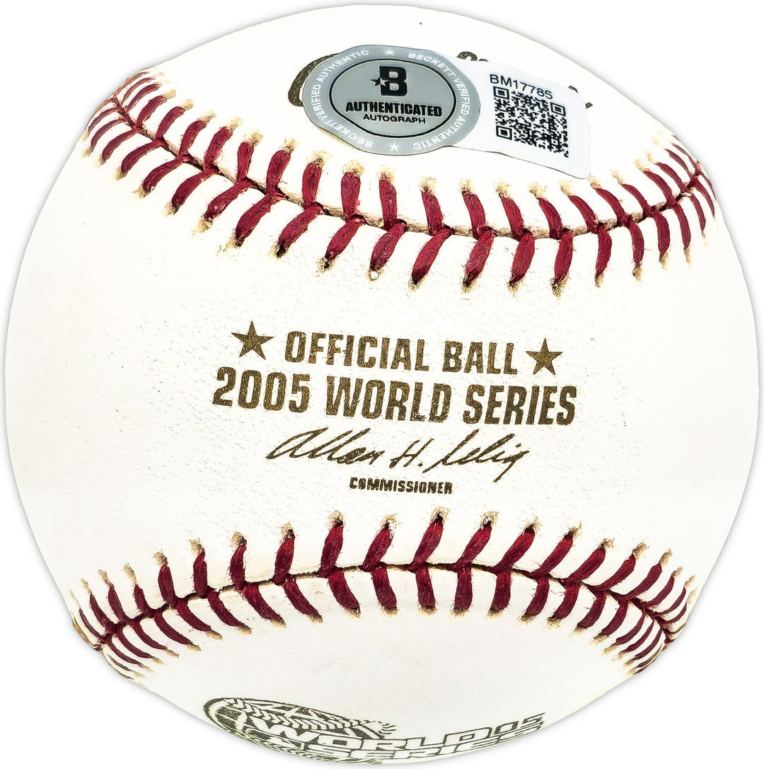 Neal Cotts Autographed 2005 WS Baseball White Sox WS '05 Beckett BM17785 Image 2