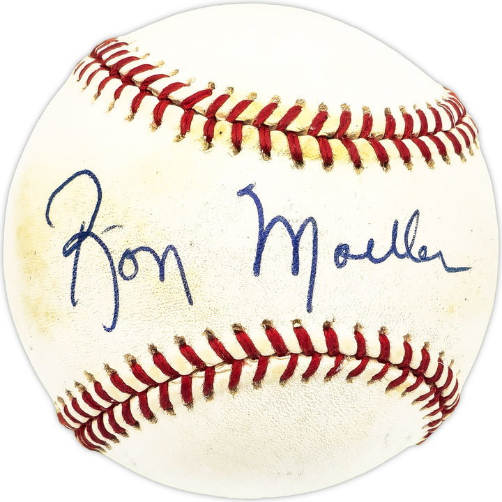 Ron Moeller Autographed AL Baseball Orioles, Angels Beckett BM17832 Image 1